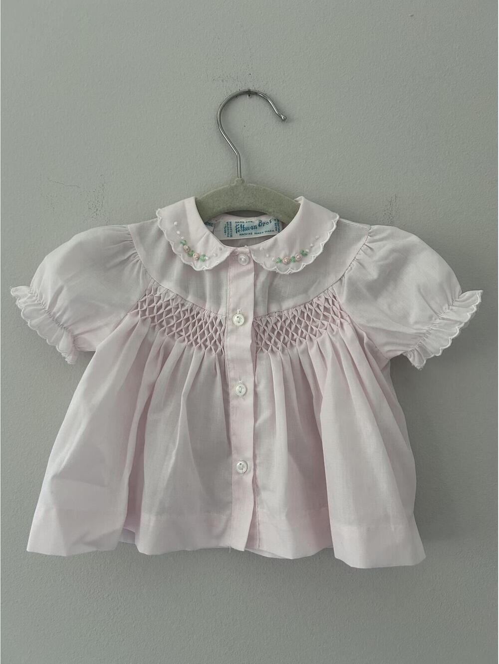 Feltman Brothers Smocked Button Up Blouse Light Pink Size Preemie